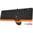 Клавиатура + мышь A4Tech Fstyler F1010 (черный/оранжевый) в Бресте фото 3