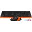 Клавиатура + мышь A4Tech Fstyler FG1010 (черный/оранжевый) в Бресте фото 1