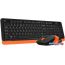 Клавиатура + мышь A4Tech Fstyler FG1010 (черный/оранжевый) в Витебске фото 3
