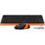 Клавиатура + мышь A4Tech Fstyler F1010 (черный/оранжевый) в Бресте фото 1