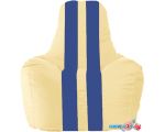 Кресло-мешок Flagman Спортинг С1.1-139 (светло-бежевый/синий)