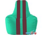 Кресло-мешок Flagman Спортинг С1.1-314 (бирюзовый/бордовый)