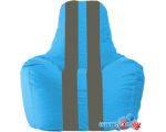 Кресло-мешок Flagman Спортинг С1.1-270 (голубой/темно-серый)