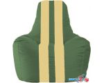 Кресло-мешок Flagman Спортинг С1.1-62 (тёмно-зелёный/светло-бежёвый)