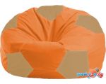 Кресло-мешок Flagman Мяч Стандарт М1.1-30 (оранжевый/бежевый)