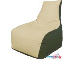 Кресло-мешок Flagman Бумеранг Б1.3-02 (светло-бежевый/зеленый)