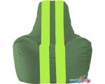 Кресло-мешок Flagman Спортинг С1.1-63 (тёмно-зелёный/салатовый)