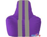Кресло-мешок Flagman Спортинг С1.1-72 (фиолетовый/серый)