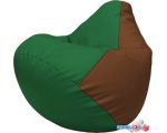 Кресло-мешок Flagman Груша Макси Г2.3-0107 (зелёный/коричневый)