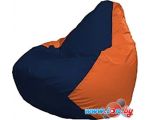 Кресло-мешок Flagman Груша Мега Super Г5.1-45 (тёмно-синий/оранжевый)