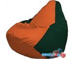 Кресло-мешок Flagman Груша Медиум Г1.1-212 (оранжевый/темно-зеленый)