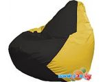 Кресло-мешок Flagman Груша Мини Г0.1-396 (чёрный/жёлтый)