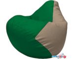 Кресло-мешок Flagman Груша Макси Г2.3-0102 (зелёный/светло-серый)