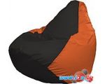 Кресло-мешок Flagman Груша Мини Г0.1-400 (чёрный/оранжевый)