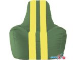 Кресло-мешок Flagman Спортинг С1.1-65 (тёмно-зелёный/жёлтый)