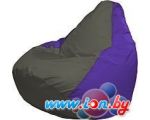 Кресло-мешок Flagman Груша Медиум Г1.1-370 (темно-серый/фиолетовый)