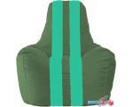 Кресло-мешок Flagman Спортинг С1.1-66 (тёмно-зелёный/бирюзовый)
