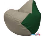 Кресло-мешок Flagman Груша Макси Г2.3-0201 (светло-серый/зеленый)