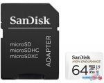 Карта памяти SanDisk High Endurance microSDXC SDSQQNR-064G-GN6IA 64GB (с адаптером)