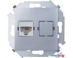 Розетка телефонная Simon 1591480-033 (алюминий)