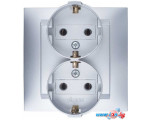 Розетка Simon 1590459-033 (алюминий)
