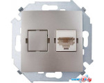 Розетка телефонная Simon 1591480-034 (шампань)