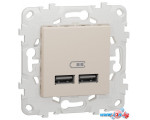 Розетка USB Schneider Electric NU541844 (Бежевый)
