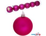 Елочная игрушка Серпантин Матовый шар 6 см 6 шт (розовый) 183-889