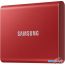 Внешний накопитель Samsung T7 1TB (красный) в Минске фото 6