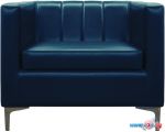 Интерьерное кресло Brioli Бруно (экокожа, L18 синий)