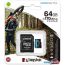 Карта памяти Kingston Canvas Go! Plus microSDXC 64GB (с адаптером) в Гродно фото 3