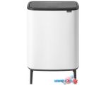 Мусорное ведро с разделителем Brabantia Bo Touch Bin Hi 2 x 30 л (белый)