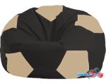 Кресло-мешок Flagman Мяч Стандарт М1.1-471 (черный/светло-бежевый)