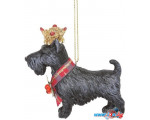 Елочная игрушка Gisela Graham Скотч-терьер в короне 12765