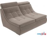 Модульный диван Лига диванов Холидей люкс 105606 (велюр, коричневый)