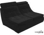 Модульный диван Лига диванов Холидей люкс 105610 (велюр, черный)