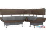 Угловой диван Mebelico Альфа 106944 (правый, серый/коричневый)
