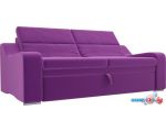 Диван Лига диванов Медиус 107062 (микровельвет, фиолетовый)
