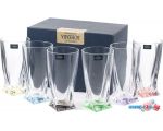 Набор стаканов для воды и напитков Crystalite Bohemia Quadro 7K8/99999/9/72T76/182-669