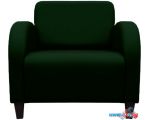 Интерьерное кресло Brioli Карл (экокожа, L15 зеленый/темные ножки)