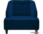 Интерьерное кресло Brioli Дино П (велюр, B69 синий/темные ножки)