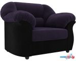 Интерьерное кресло Лига диванов Карнелла 105831 (велюр, фиолетовый/черный)