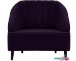 Интерьерное кресло Brioli Донато (велюр, B40 фиолетовый/темные ножки)