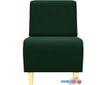 Интерьерное кресло Brioli Руди Д (рогожка, J8 темно-зеленый/светлые ножки)