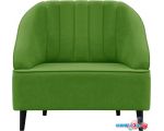 Интерьерное кресло Brioli Донато (велюр, B26 зеленый/темные ножки)