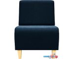 Интерьерное кресло Brioli Руди Д (рогожка, J17 темно-синий/светлые ножки)