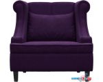 Интерьерное кресло Brioli Людвиг (велюр, B40 фиолетовый/темные ножки)