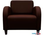 Интерьерное кресло Brioli Карл (экокожа, L13 коричневый/темные ножки)
