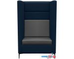 Интерьерное кресло Brioli Дирк (экокожа, L18 синий/L20 серый)