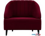 Интерьерное кресло Brioli Донато (велюр, B48 вишневый/темные ножки)